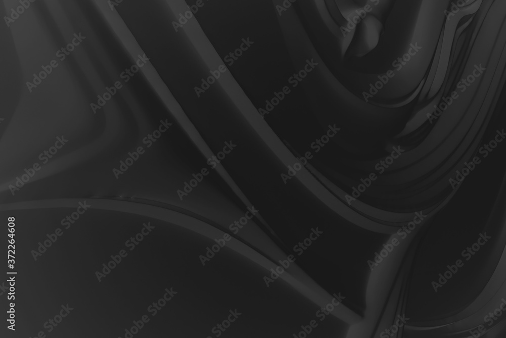 Digital silk cloth of wavy abstract backgrounds. Black and white 3D waves. Natural organic shapes. Digital silk cloth of wavy abstract backgrounds. Black and white 3D waves. Natural organic shapes.