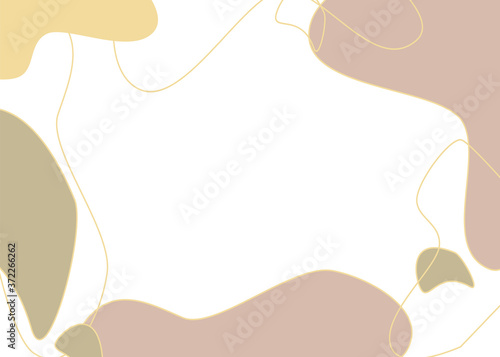 Wedding invitation template, thank you card in a modern style of pastel colors