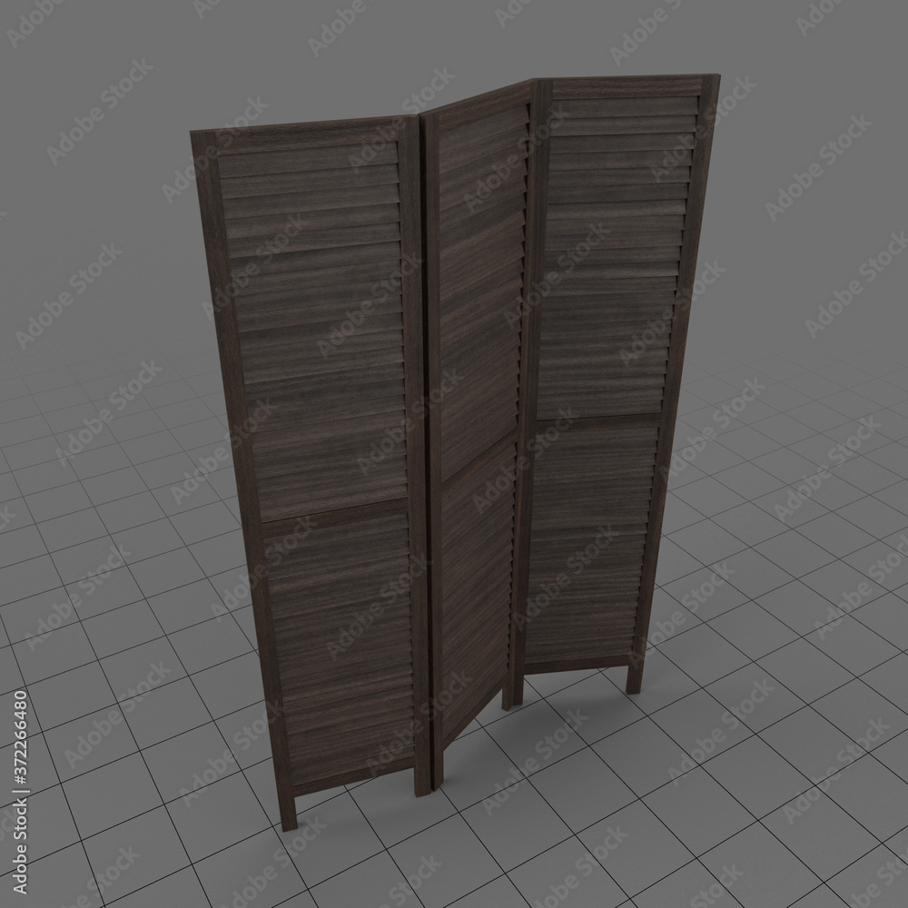 Wooden room divider Stock 3D asset | Adobe Stock