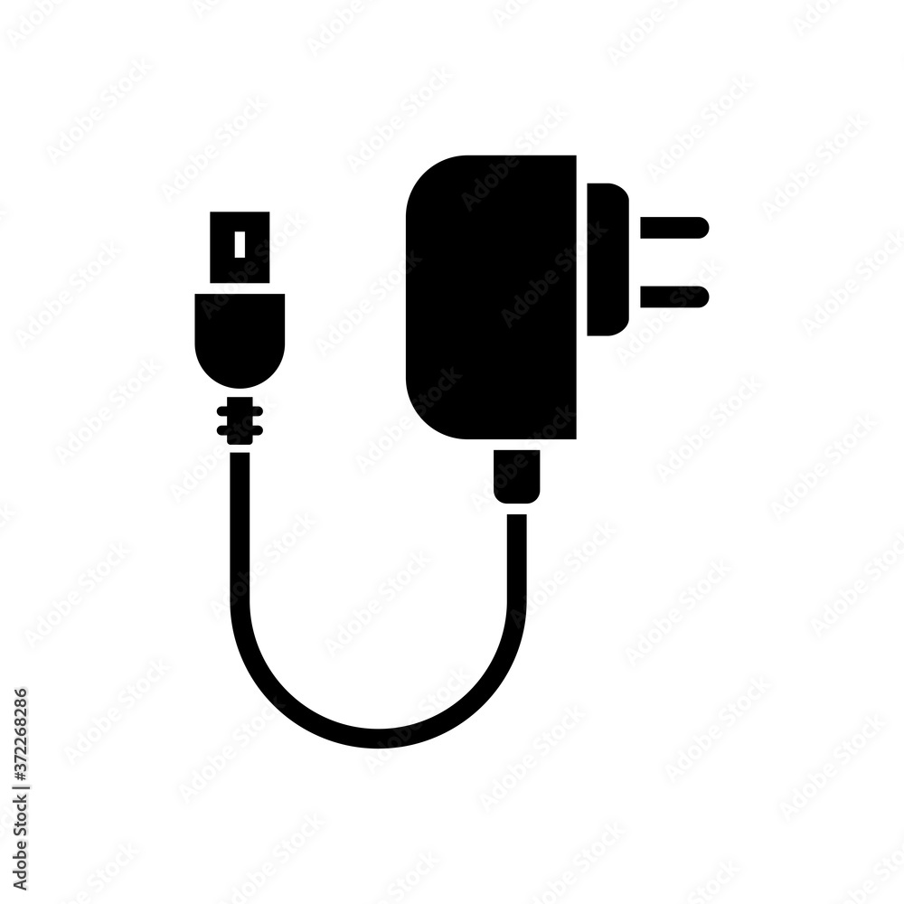 Charger, cable vector icon Charger, cable vector icon