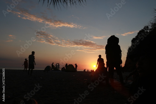 sunset at the beach