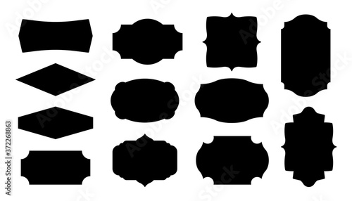 Vector set of vintage frames and rustic banner vector collection