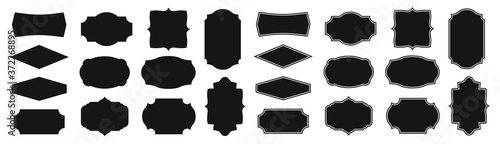 Vector set of vintage frames and rustic banner vector collection