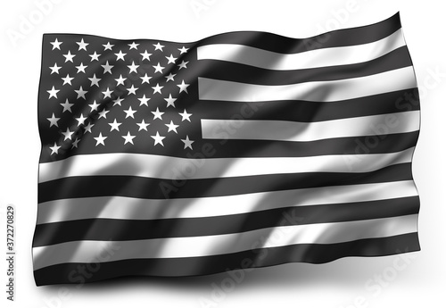 Fényképezés Black lives matter flag blowing in the wind