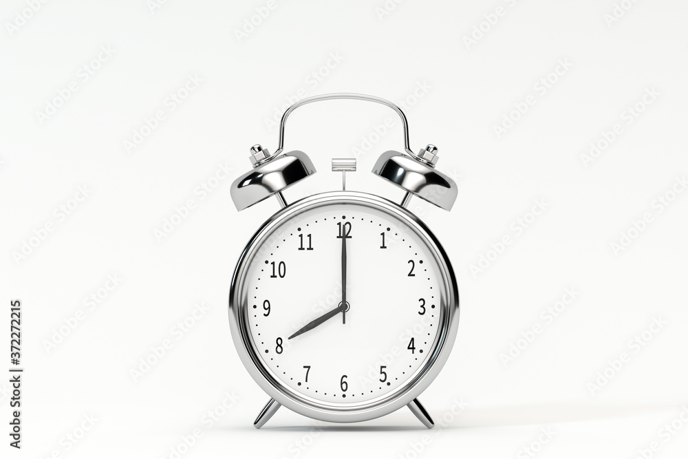 Classic alarm clock, concept of time, 3d rendering. Classic alarm clock, concept of time, 3d rendering.