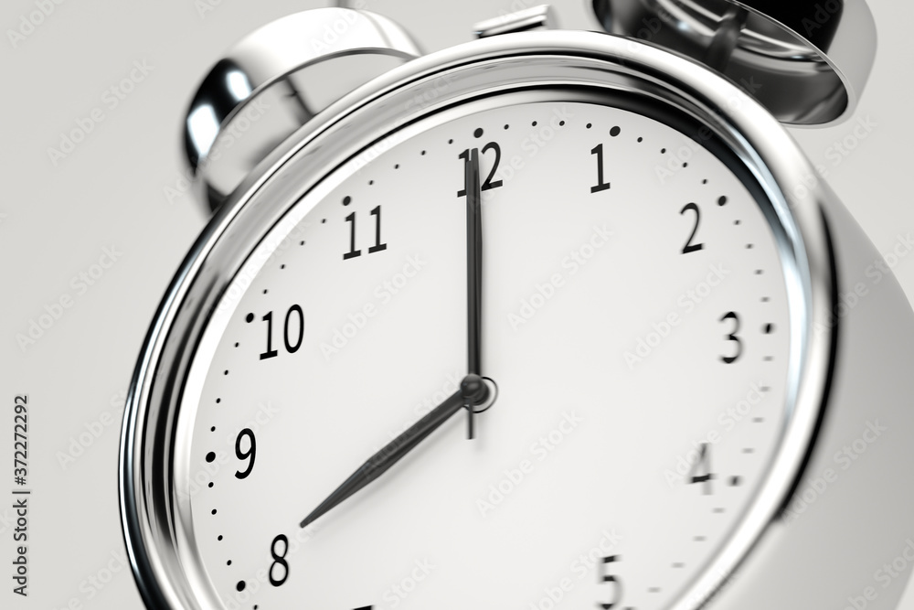 Classic alarm clock, concept of time, 3d rendering. Classic alarm clock, concept of time, 3d rendering.