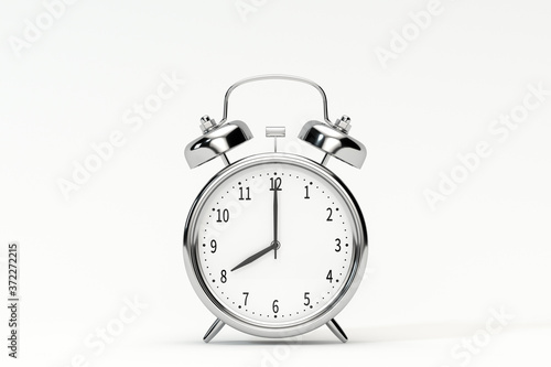 Classic alarm clock, concept of time, 3d rendering.