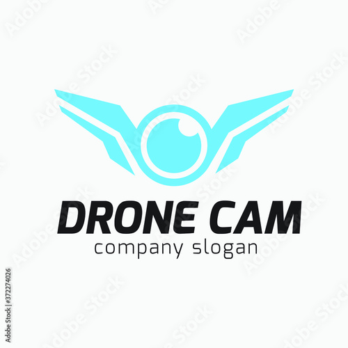 Drone Company Vector Logo Design for Business, Product, and Icon. EPS 10 Editable Stroke