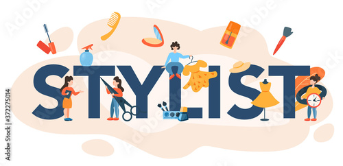 Fashion stylist typographic header. Modern, creative job, professional