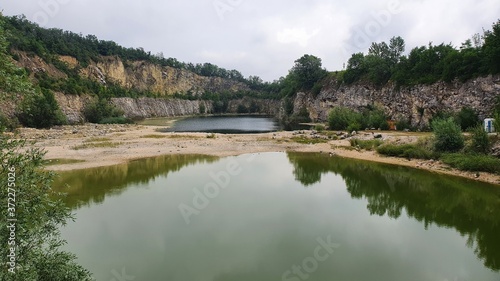 quarry lake in the forrest