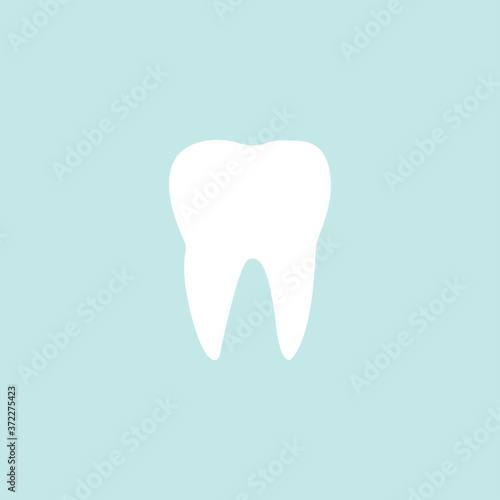 Healthy tooth icon on blue background vector illustration