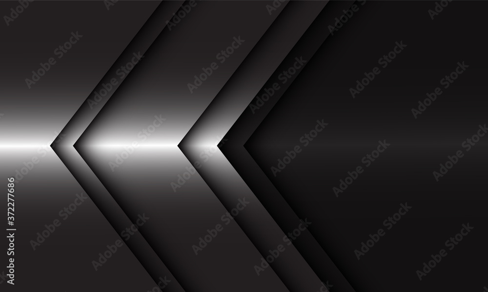 Abstract silver arrow direction on black blank space design modern luxury futuristic background vector illustration. Abstract silver arrow direction on black blank space design modern luxury futuristic background vector illustration.