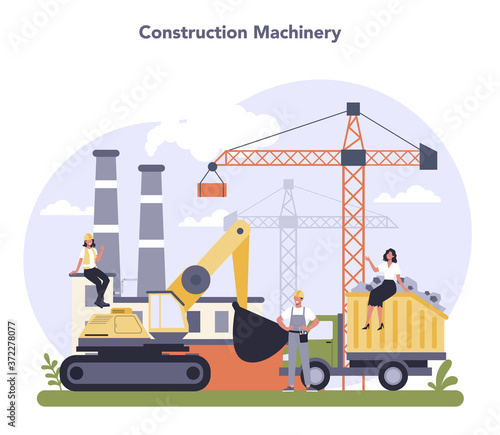 Construction and engineering industry. Building constraction technic.
