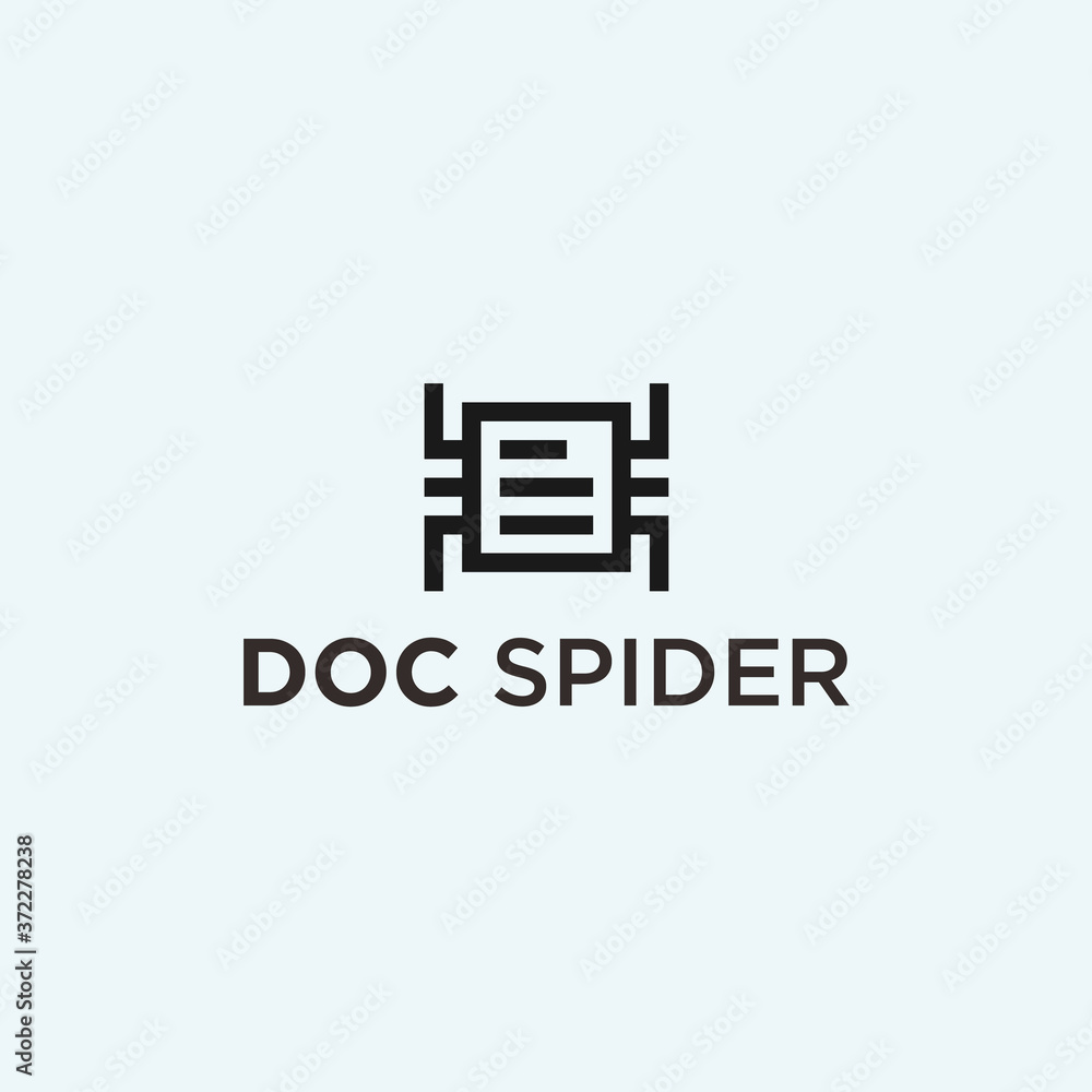 abstract spider logo. doc icon abstract spider logo. doc icon