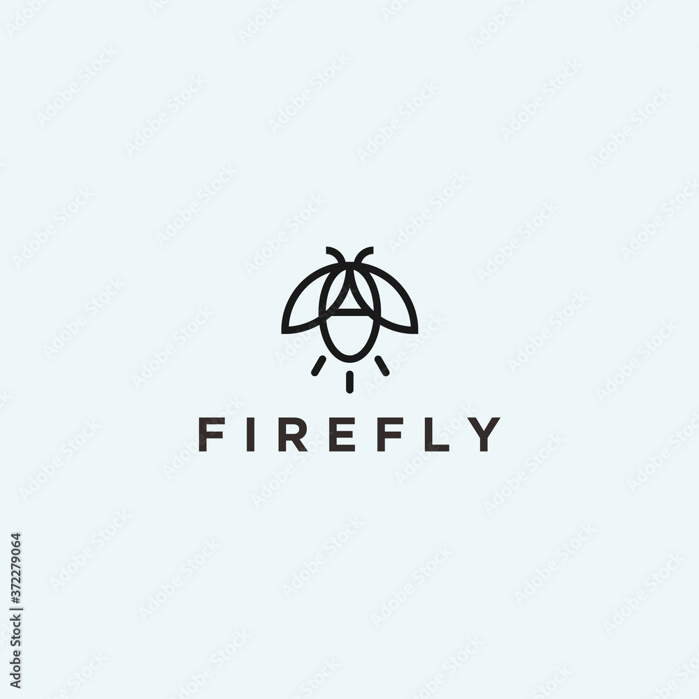 Firefly logo design. suitable for company logo, print, digital, icon, apps,  and other marketing material purpose. Firefly logo set. 10533881 Vector Art  at Vecteezy