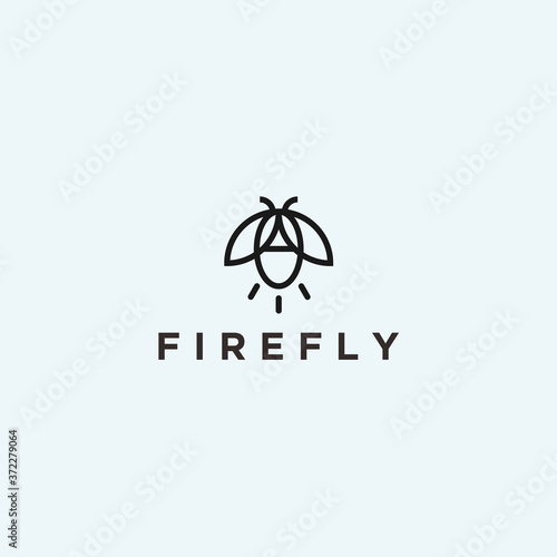 abstract firefly logo. firefly icon