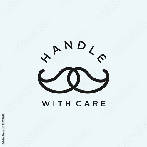 abstract mustache logo. mustache icon