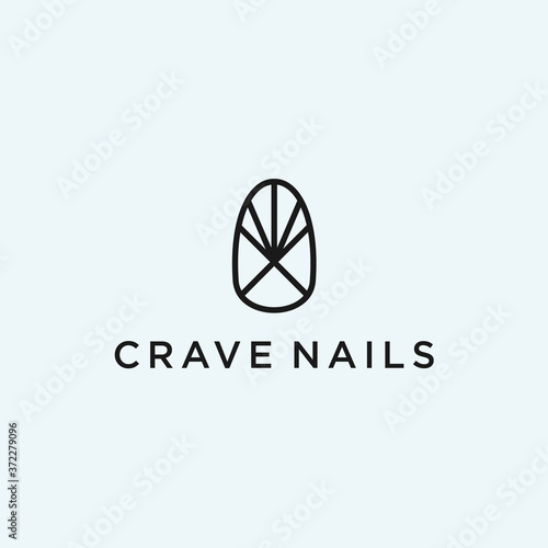 abstract nail logo. tribal icon