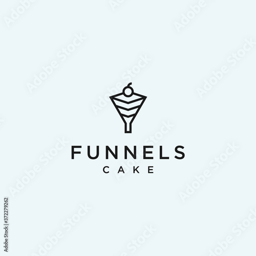 abstract cake logo. funnel icon