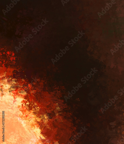 Brushed Painted Abstract Background. Brush stroked painting. Strokes of paint. 2D Illustration.