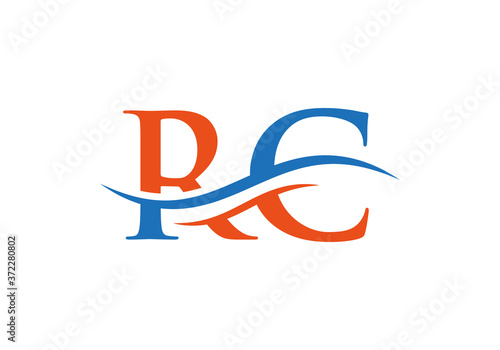 Minimal RC Letter Linked Logo for business and company identity. Creative Letter RC Logo Vector Template.
