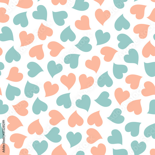 Hearts seamless pattern. Love. Valentine's Day Pastel background.