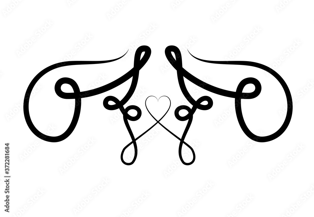 black ornament in ribbon shaped design of Decorative element theme Vector illustration black ornament in ribbon shaped design of Decorative element theme Vector illustration