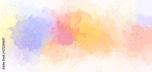 Watercolor painted background. Abstract Illustration wallpaper. Brush stroked painting. 2D Illustration.