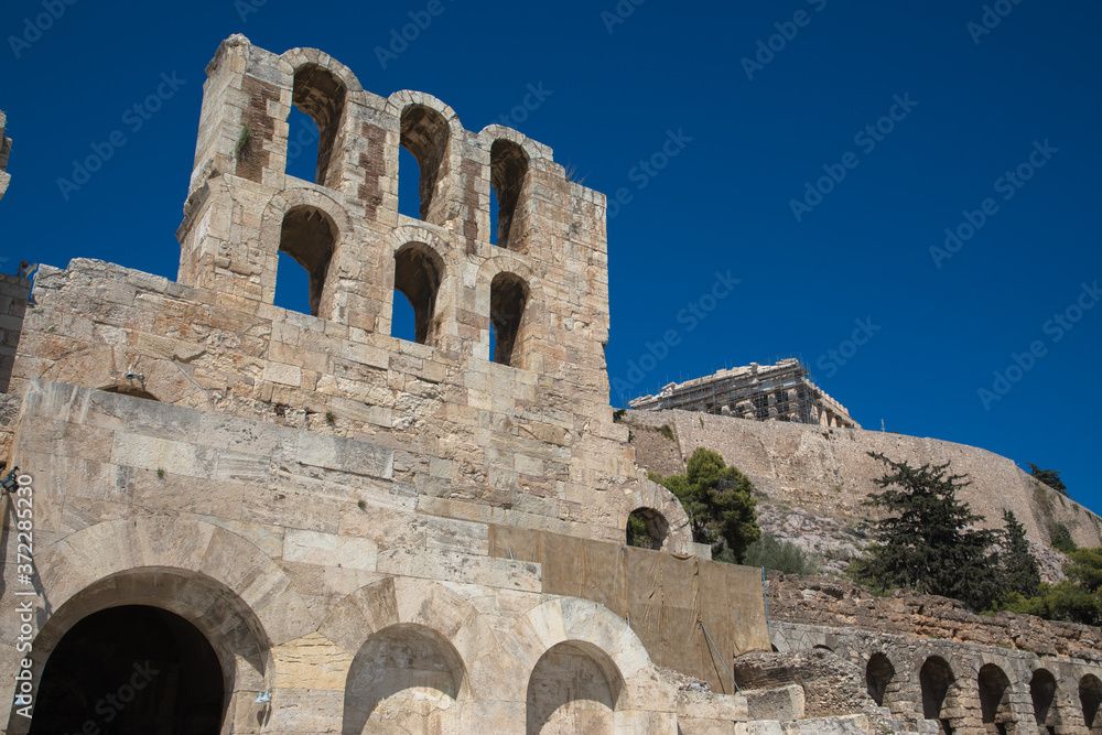 Odeon of Herodes Atticus on the west slopes of the Acropolis, Athens, Greece