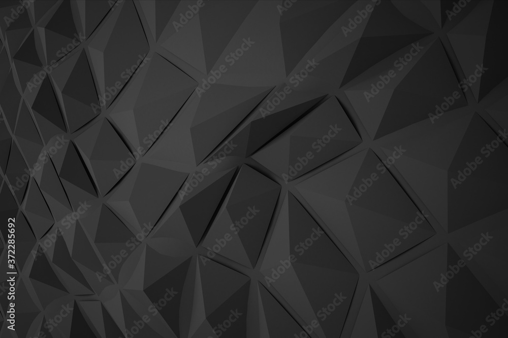 Trigonal abstract shapes background. Low poly triangles mosaic. Black and white crystals backdrop. Trigonal abstract shapes background. Low poly triangles mosaic. Black and white crystals backdrop.