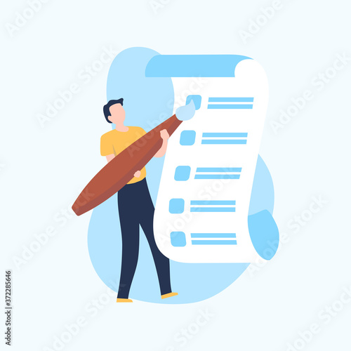 Modern check list design illustration