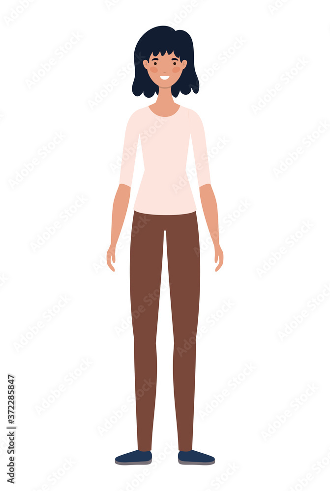 Avatar woman cartoon design, Girl female person people human and social media theme Vector illustration Avatar woman cartoon design, Girl female person people human and social media theme Vector illustration