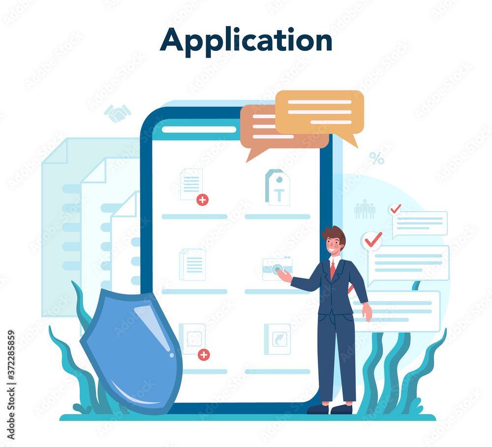 Diplomat online service or platform. Idea of international relations Diplomat online service or platform. Idea of international relations