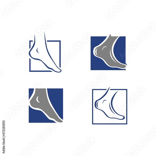 Foot and care icon logo template, Foot and ankle healthcare.EPS 10