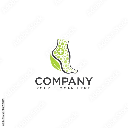 Foot and care icon logo template, Foot and ankle healthcare.EPS 10