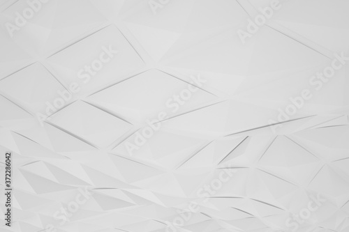 Trigonal abstract shapes background. Low poly triangles mosaic. Black and white crystals backdrop. photo
