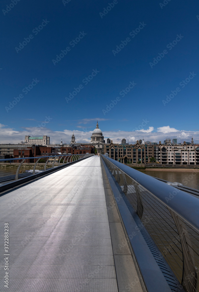 A view of St Paul's as seen from Millennium Bridge.