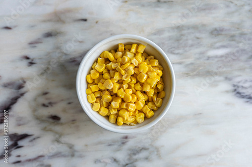 Bowl of corn in the kitchen