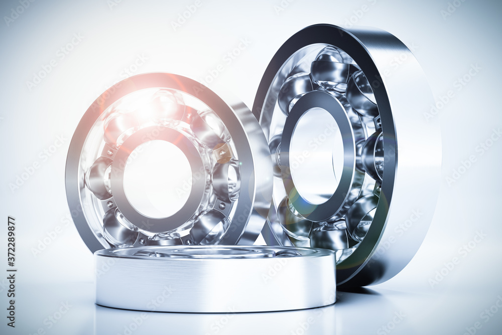 Ball bearing closeup - isolated on white background Ball bearing closeup - isolated on white background