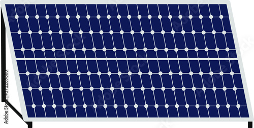 solar panels on white background. vector
