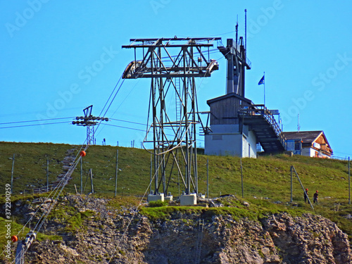 Bettenalp-Bonistock (Distelboden) - Chairlift at the ski resort Melchsee-Frutt and towards the top of the mountain, Melchtal - Canton of Obwald, Switzerland / Kanton Obwalden, Schweiz photo