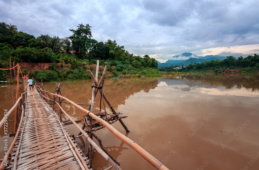 River Mekong in Luang Prabang, Laos, jungle landscape