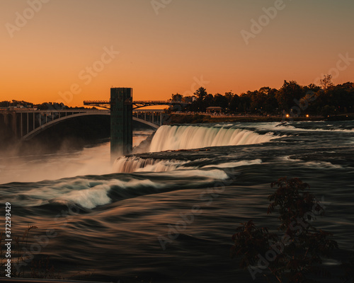 Niagara falls sunset