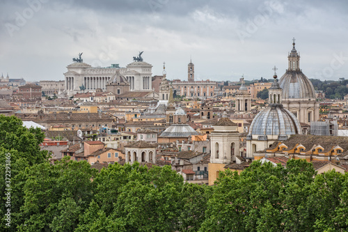 Cityscape of Rome from Castel Sant'Angelo. Wonderful view above the rooftops the historic center of Rome, Italy © Viennamotion KG