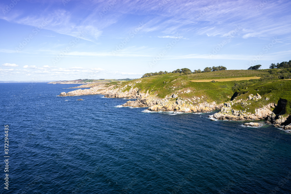 Landscape of Finistère, cap Sizun. Beautiful scenery in Bretagne / Brittany, France with a beautiful rocky coast. Landscape of Finistère, cap Sizun. Beautiful scenery in Bretagne / Brittany, France with a beautiful rocky coast.