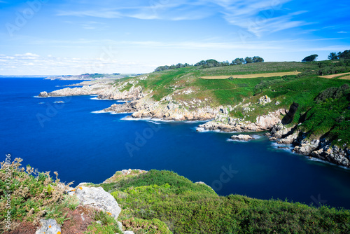 Fototapeta Naklejka Na Ścianę i Meble -  Landscape of Finistère, cap Sizun. Beautiful scenery in Bretagne / Brittany, France with a beautiful rocky coast.