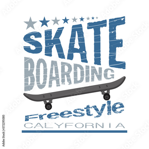 skateboarding clohting, t-shirt T-shirt inscription, typography graphic design photo