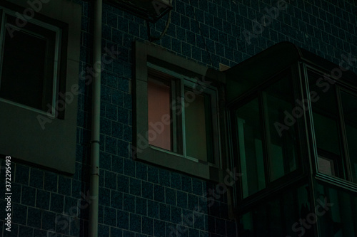 Korea office building in night