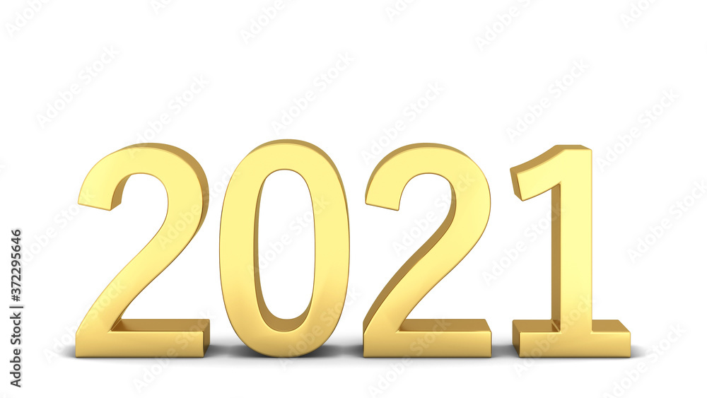 2021 text. New year sign