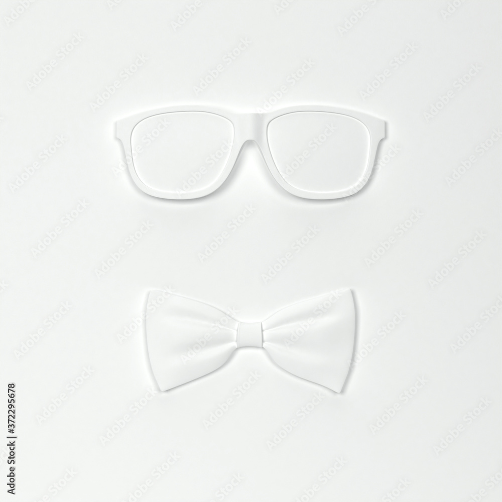 Glasses with a bow tie Glasses with a bow tie